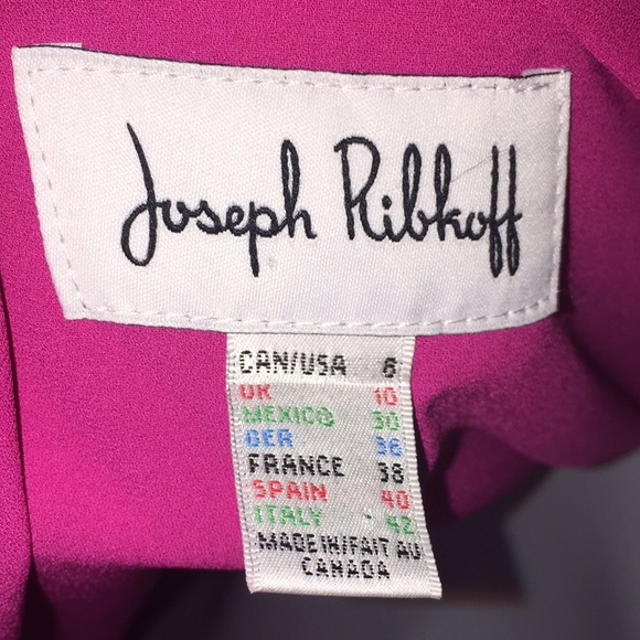 Joseph Ribkoff Ladies Pink Cascade Ruffle Flare 3/4 Sleeve Blouse Top Size 8 - Picture 6 of 11